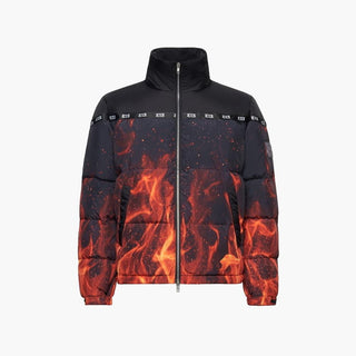 313 Puffer Jacket Flame Print-SUEDE Store