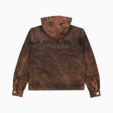 ARIES Acid Wash Oversized Hooded Denim Jacket-SUEDE Store