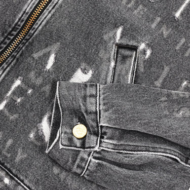 ARIES Destroyed Zip Through Jean Jacket-SUEDE Store